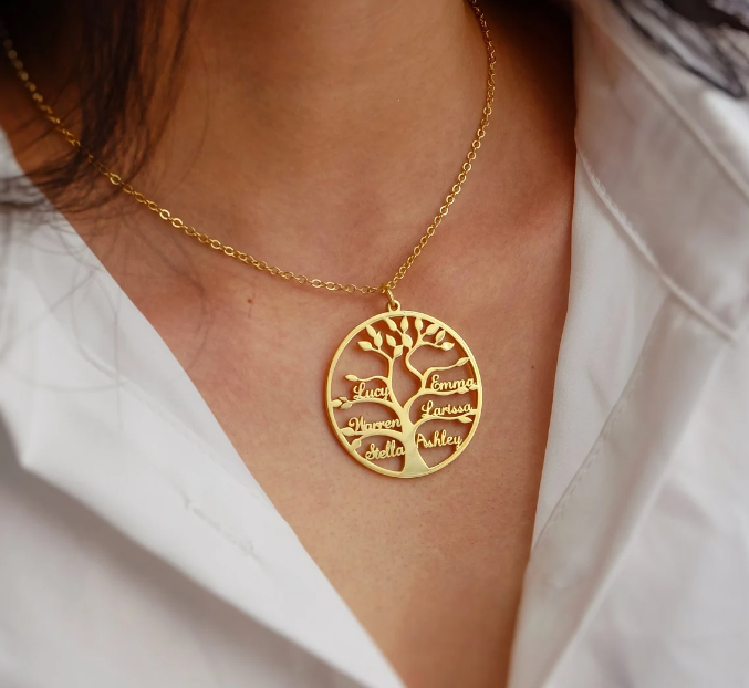 Colar Personalizável Árvore da vida - Gravação a Laser - Amor & Carinho