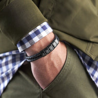 Pulseira Personalizada Pai Herói | Couro + Aço Inoxidável | Oferta Especial Dia Dos Pais ❤️