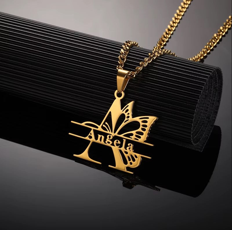 Colar Personalizado My Name IS - Corte a Laser - Folheado a Ouro