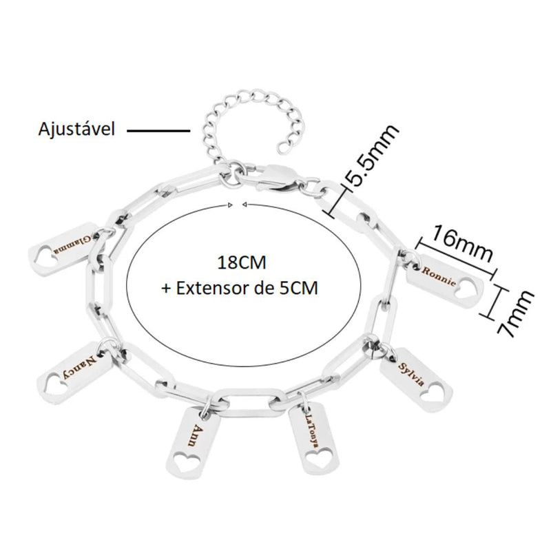 Pulseira Minhas Paixões | Personalizável - Gravação a Laser | Oferta De Lançamento 🔥