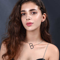 Colar de Letra Personalizado Folheado a Ouro 18K l Gravação a Laser