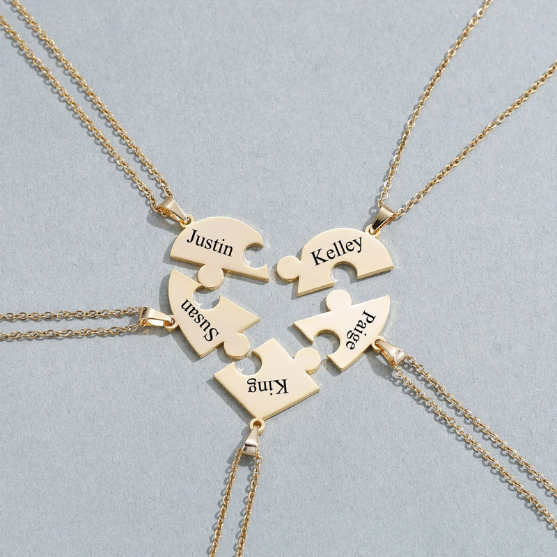 Colar Minhas Metades Personalizável - Aço Inoxidável - Gravação a Laser - Até 50% Off - Oferta Especial! 🔥