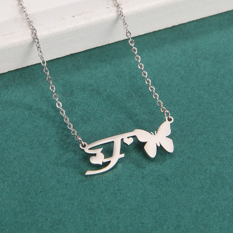 Colar Personalizado | Borboleta da Vida - Aço Inoxidável - Folheado a Ouro - Corte a Laser.