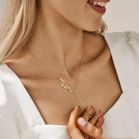 Colar Personalizado My Name Is - Folheado a Ouro - Corte a Laser - Não Escurece