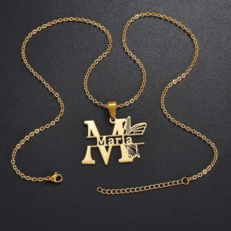 Colar Personalizado My Name IS - Corte a Laser - Folheado a Ouro