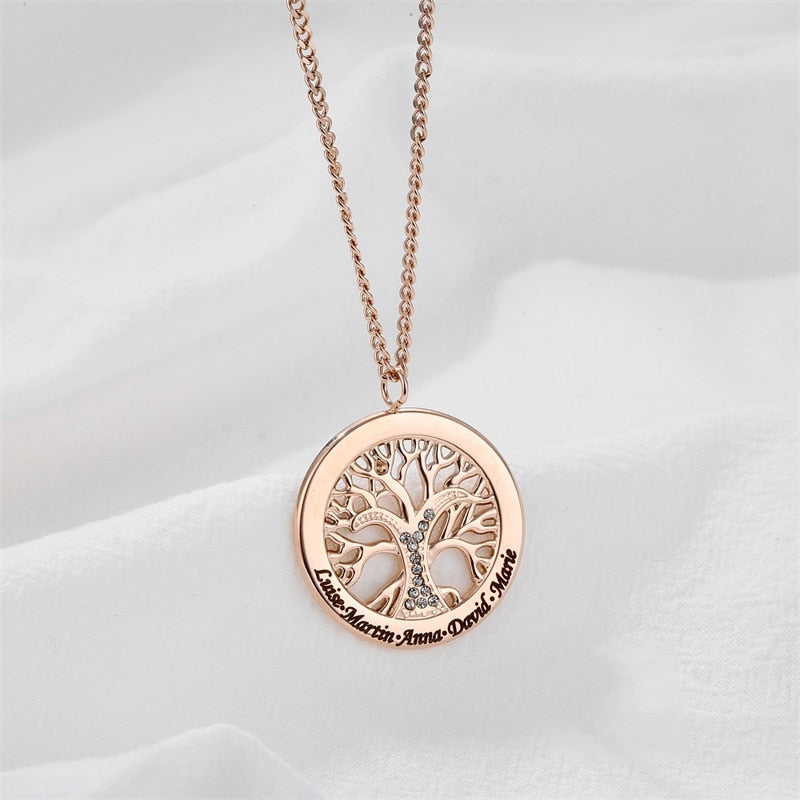 Colar Personalizável Árvore da Família - Gravação a Laser