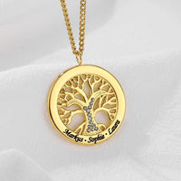 Colar Personalizável Árvore da Família - Gravação a Laser