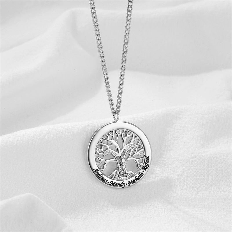 Colar Personalizável Árvore da Família - Gravação a Laser