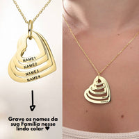 Colar Meus Corações Personalizável - Gravação a Laser - Oferta Especial! ♥