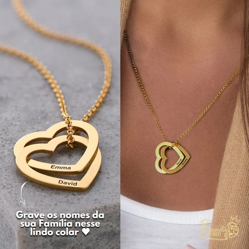 Colar Corações Personalizável - Gravação a Laser | Oferta Especial Dia Dos Namorados! ♥