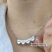 Colar Meus Corações Personalizável - Gravação a Laser - Oferta Especial! ♥