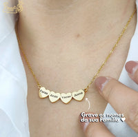 Colar Meus Corações Personalizável - Gravação a Laser - Oferta Especial! ♥